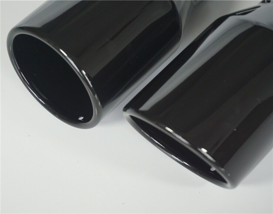 Black Stainless Steel Exhaust Pipe 2.5" Inlet 3.5" Outlet Clamp-on 7.87" Length