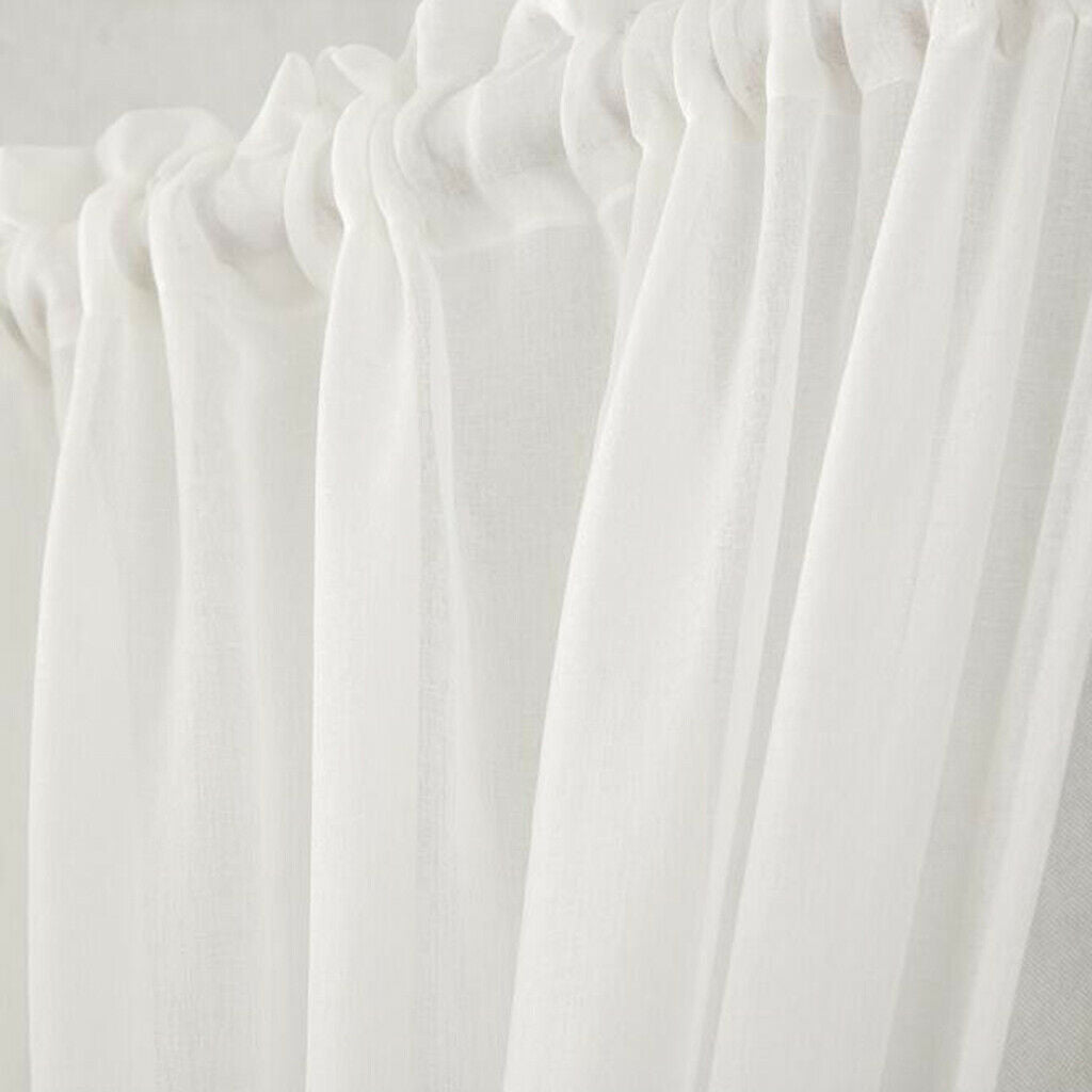 French Door Curtains Blackout Patio Door/Glass Curtain Panel White 64x183cm