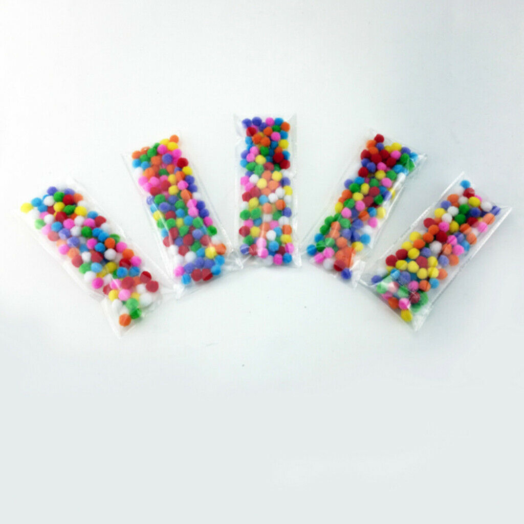 50pcs 3.5cm Glitter TINSEL Pompom POM POMS BALLS CATS KITTENS TOYS DIY Craft