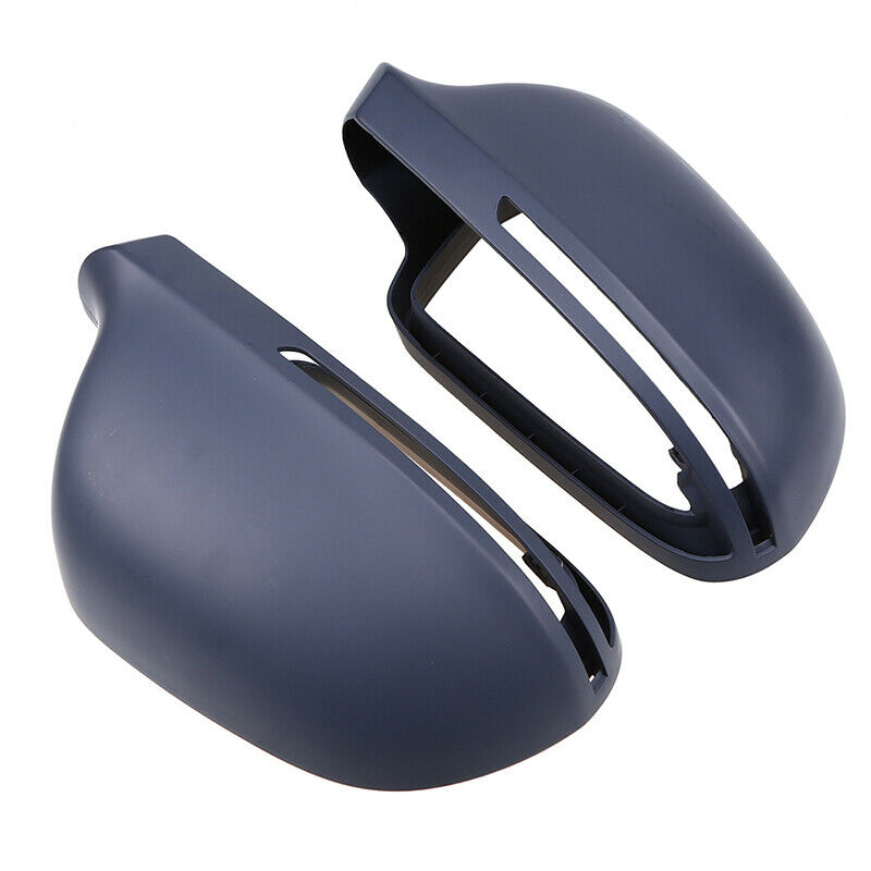 Pair Front Door Wing Mirror Cover Housing Cap Grey Fit Audi A4 S4 2008-2016