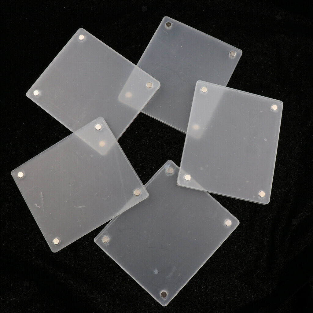 5 Pcs Clear Acrylic Fridge Magnetic Frame Double Sided for Fuji SQUARE SQ10