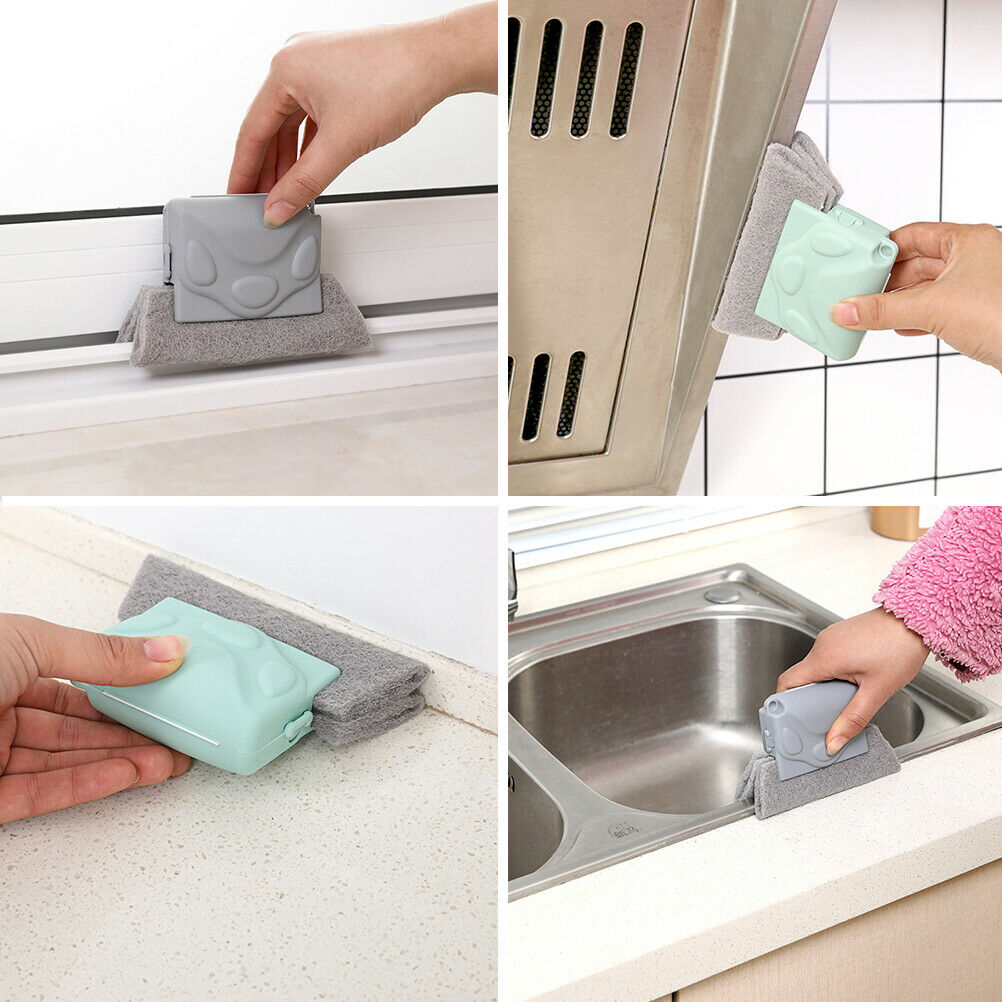 3Pcs/set Home Window Groove Cleaning Brush Kitchen Sponge Cleaning Brush Tools