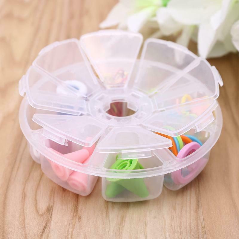 69pcs Knitting Crochet Locking Stitch Markers Needle Protector Counter Gourd Pin