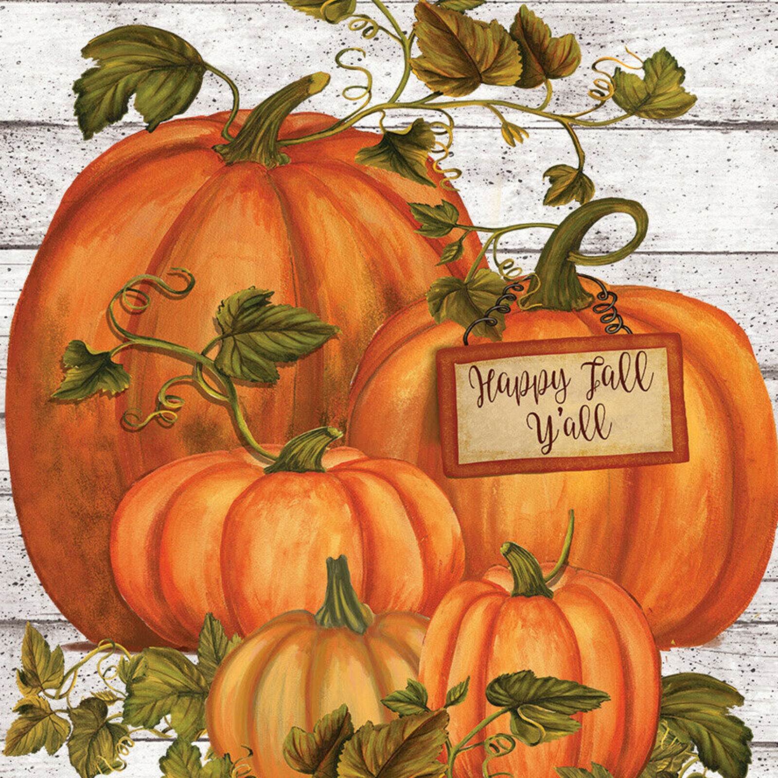Happy Fall Y'all Pumpkins Farmhouse House Flag Autumn Checkers 28" x 40"