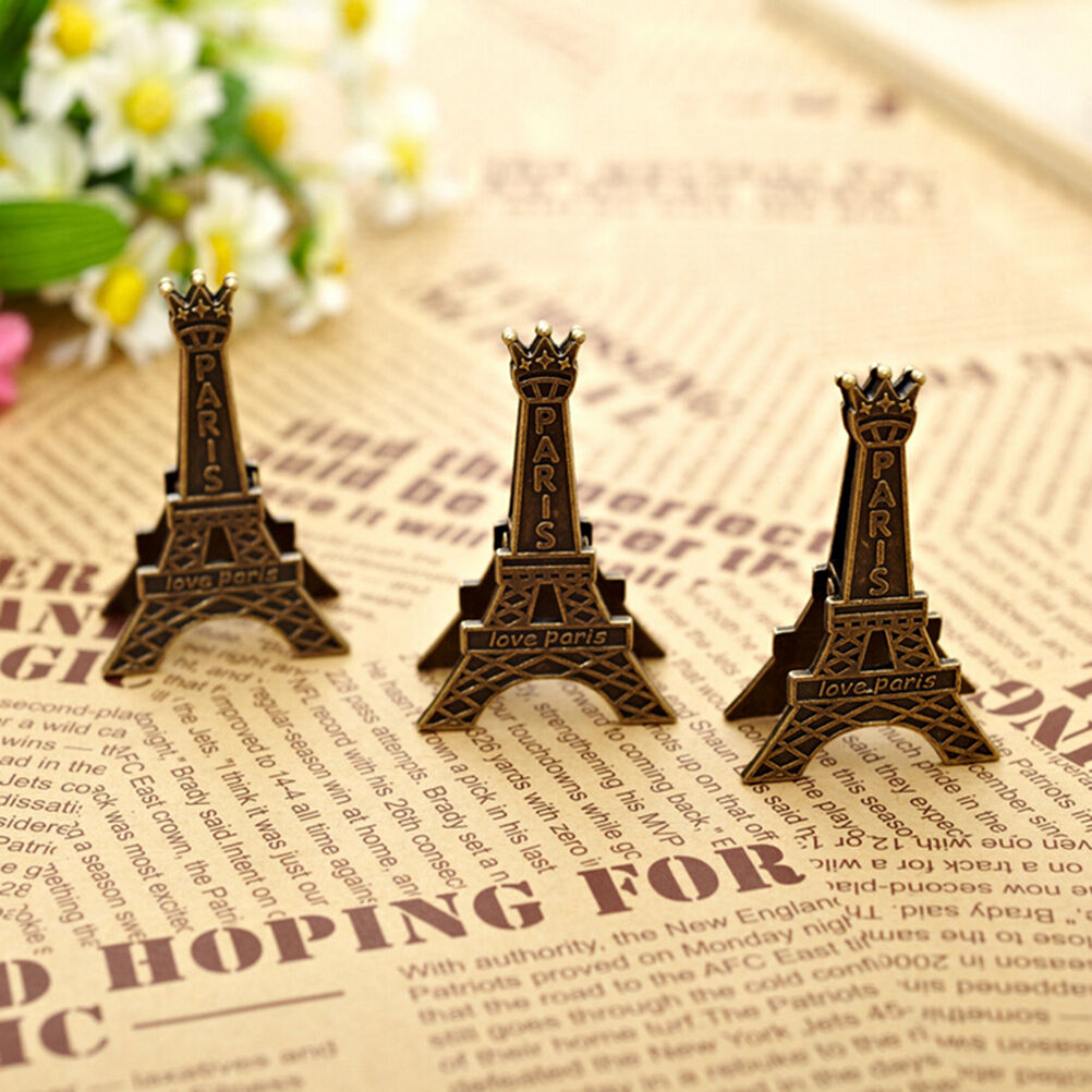 Eiffel Tower Decor Photo Memo Clip Stand Display Holder Card Hom 5.6 * 3.3.l8