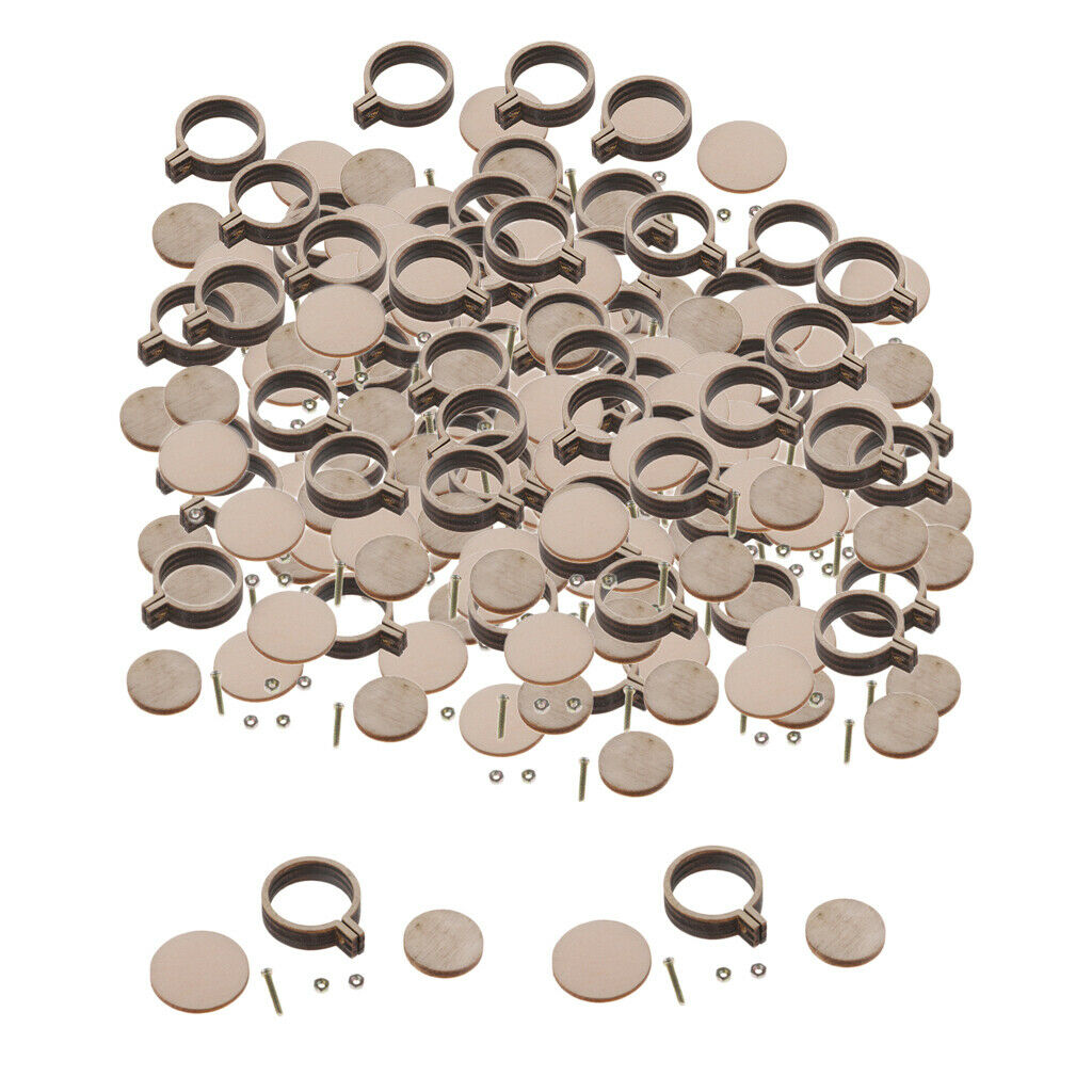 100pcs Embroidery Hoop Frames Openable Portable 30x25mm Embroidering Rings