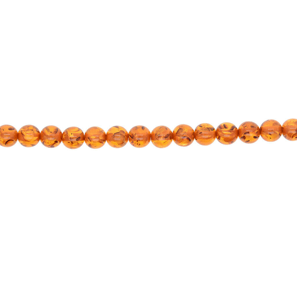Synthetic Stone Honey Brown Amber Beads 8mm for Jewellery Making DIY Crafts