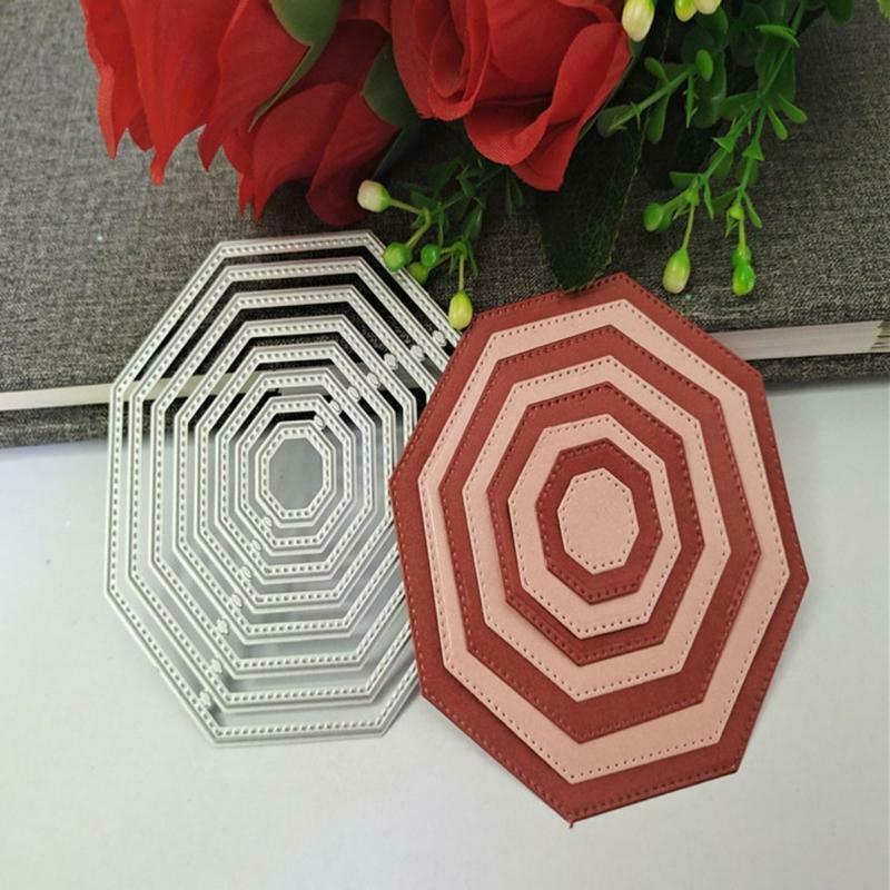 Octagon Metal Cutting Dies Stencil DIY Scrapbooking Album Paper Card Template