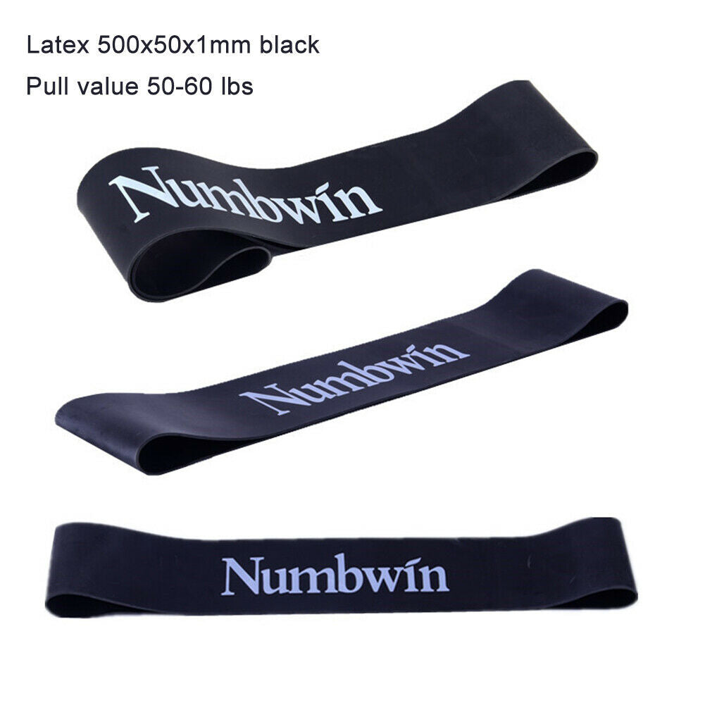 Latex Resistance Band Set for Yoga Workout Black Red Pink Yellow 500mm @