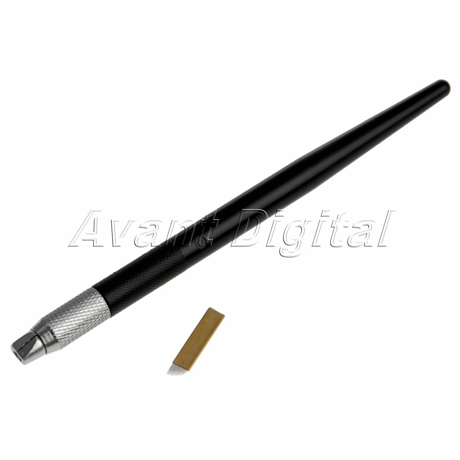 Eyebrow Tattoo Manual Microblading Pen Beauty Tools + 5Pcs 14pin Blade Needle
