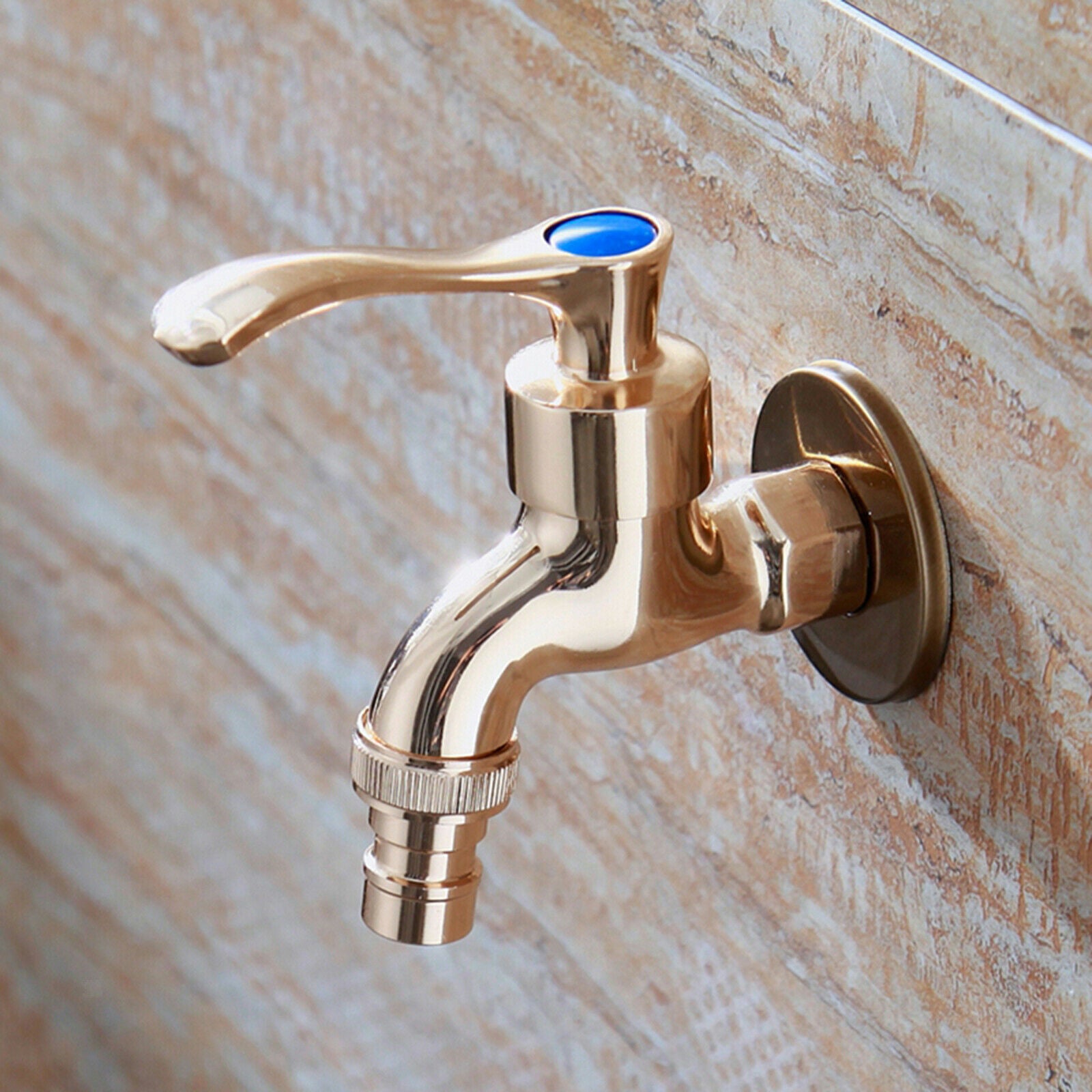 Water Tap Indoor Outdoor Faucet Garden Bibcock for Bathroom Titanium