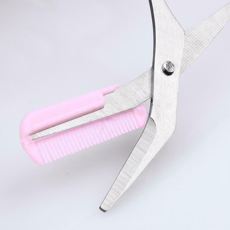 Stainless Steel Eyebrow Scissors with Comb Curved Trimmer Grooming Beauty Tools