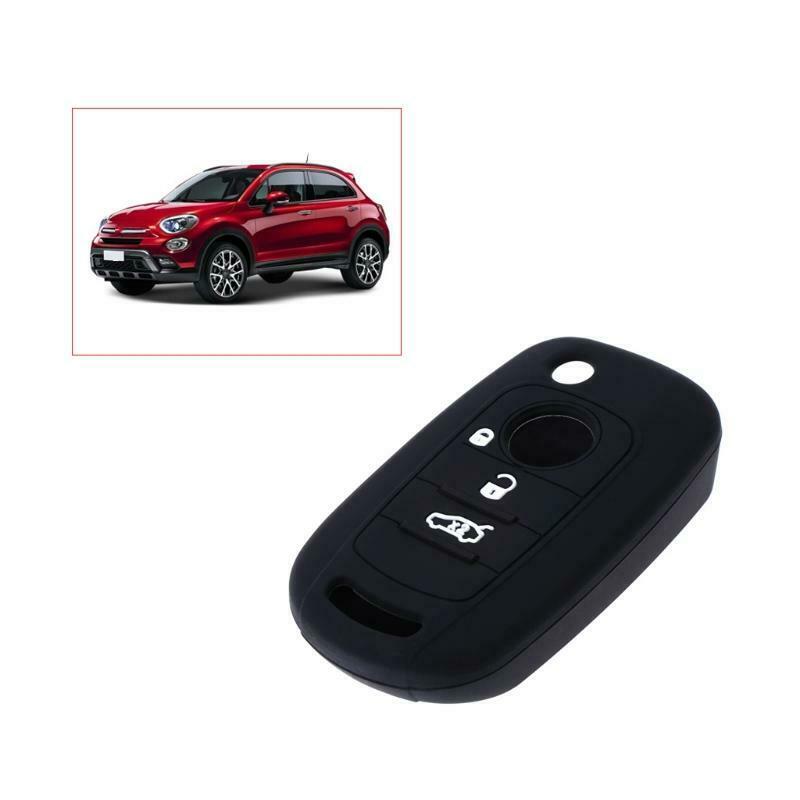 Silicone Car Key Case Cover For Fiat 500X Toro Tipo Egea 3 Buttons Dodge Neon