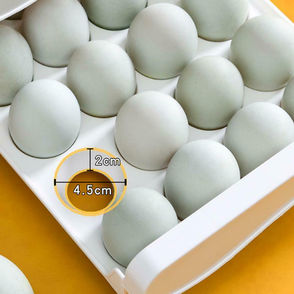 40 Grid Egg Storage Box Stackable Double-Layer Drawer Type Egg Container