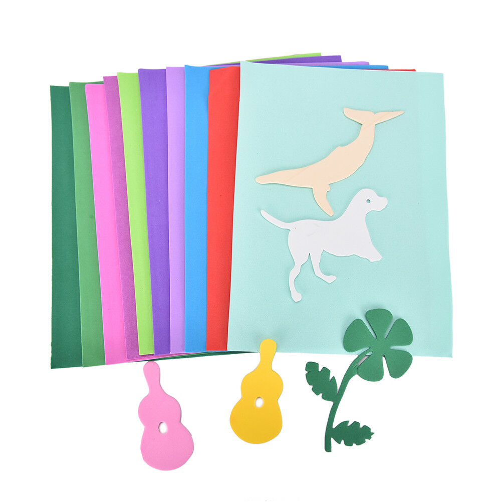10 Sheets Sponge EVA Foam Thick A4 Paper Kids Handmade Hand Craft Supplie.l8