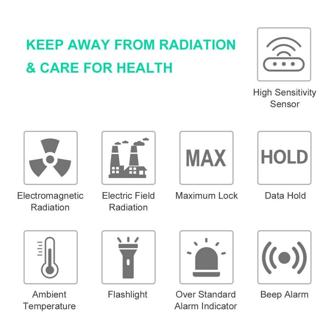 High Precision EMF Meter Electromagnetic Radiation Detector 5Hz-3500MHz //