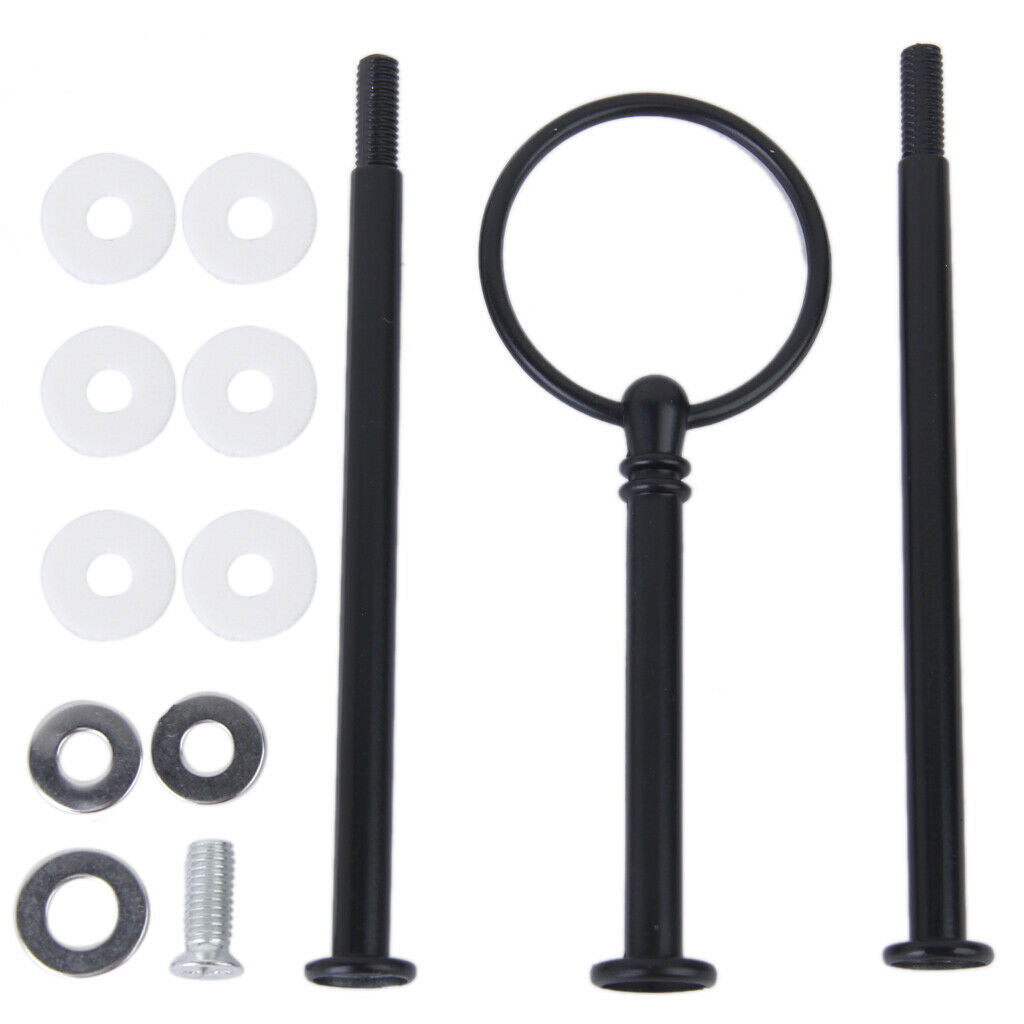 Metal Cake Plate Stand 3-Tier   Style Handle Fittings Hardware Tool Black Hot