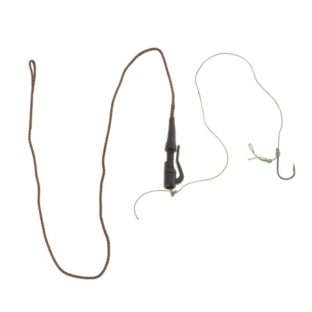 Carp Fishing Hair Rigs Braided Thread Fishing Hook Rolling Swivels 012