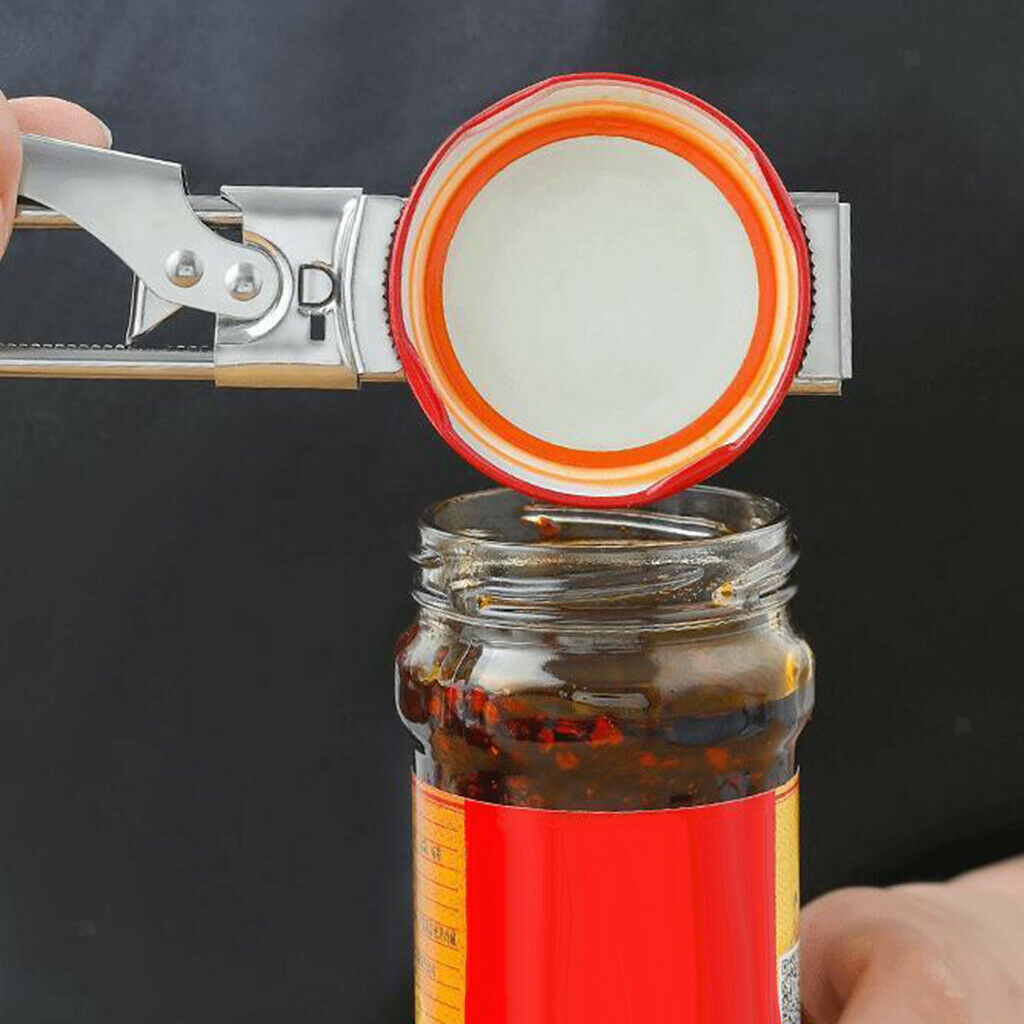 Manual Can Opener Adjustable Stainless Steel Bottle Jar Opener for Home Bar