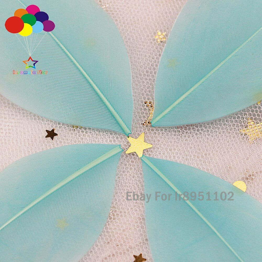 Light Blue loose Natural Hand-tearing small Goose Feather 5-7cm Decorate Craft