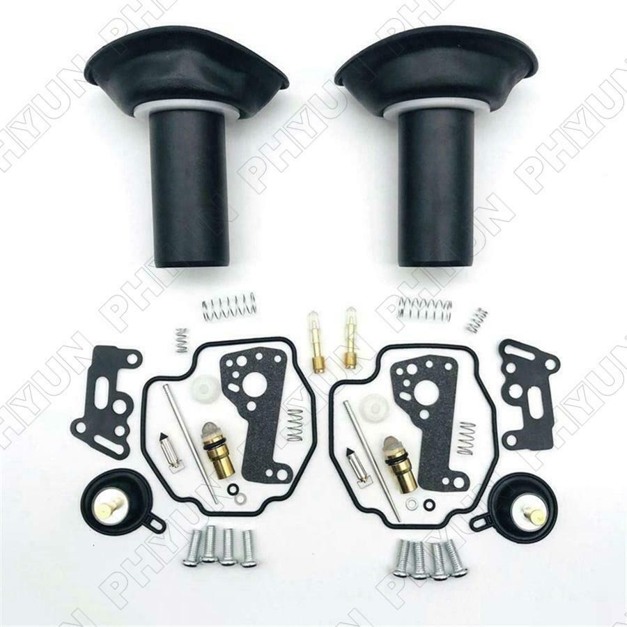 For 1990-01 Yamha Virago XV535 XV 535 Carburetor Repair Rebuild Kit & Plunger 2x