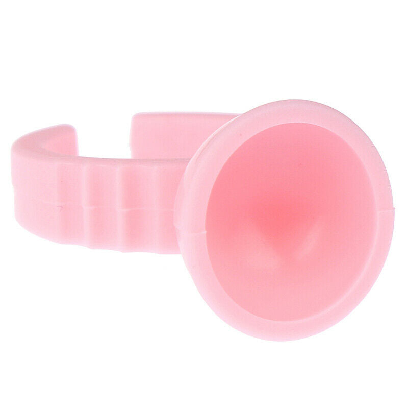 100Pcs Disposable Eyelash Extension Glue Rings Glue Holder Glue ContainerJCAUDF