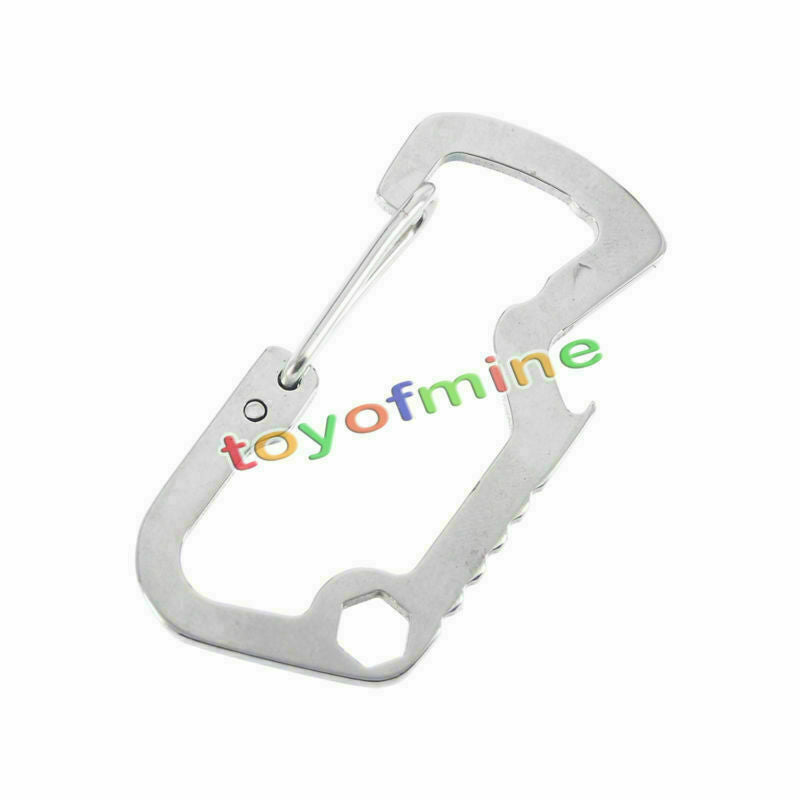 Carabiner Cap Lifter Hex Driver Bottle Opener Keychain Multi Tool