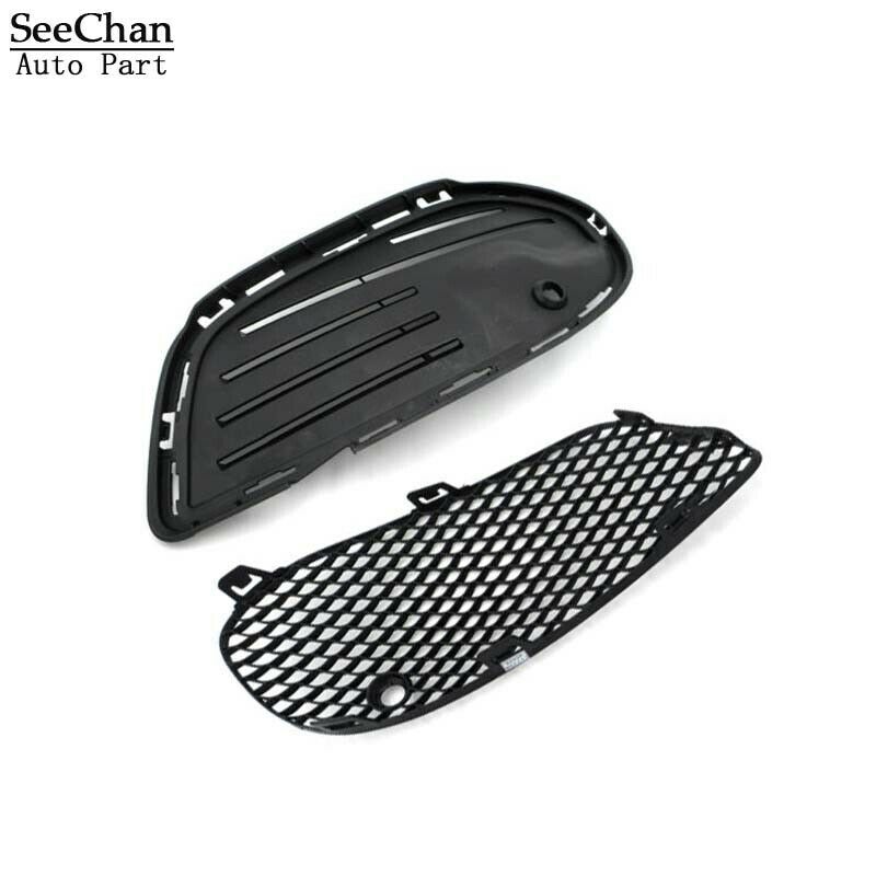 Set Right Bumper Grille Insert Face Bar Cover Fits Mercedes W205 C-Class 15-16