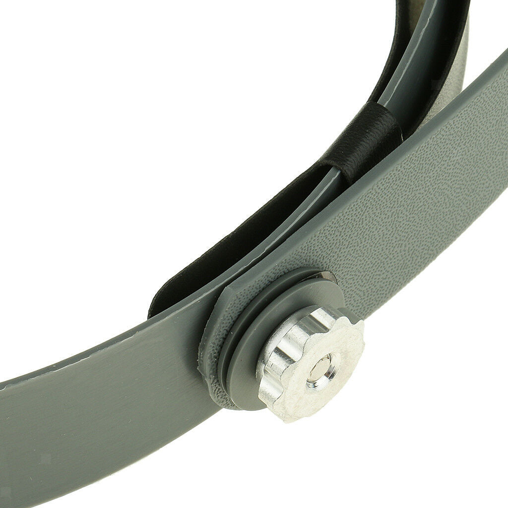 Head Wearing Jeweler Headband Reading Magnifier Magnifying Glass Loupe Gray
