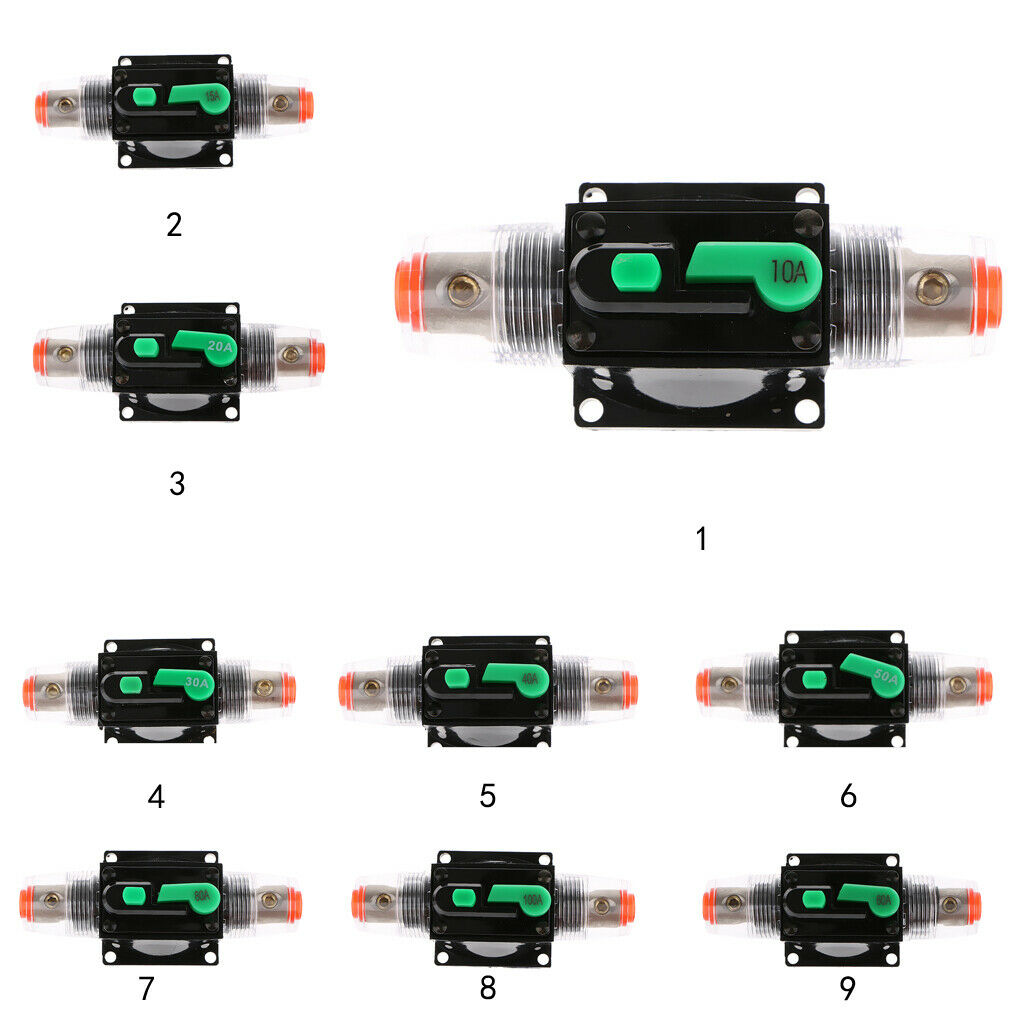 Line Switch Auto Stereo Audio In-Line Manual Reset 12V / 24V / 32V DC