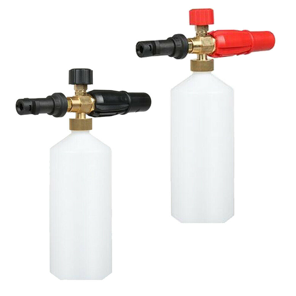 Adjustable Snow Foam Lance  Washer Bottle Pressure Car Wash  -Black