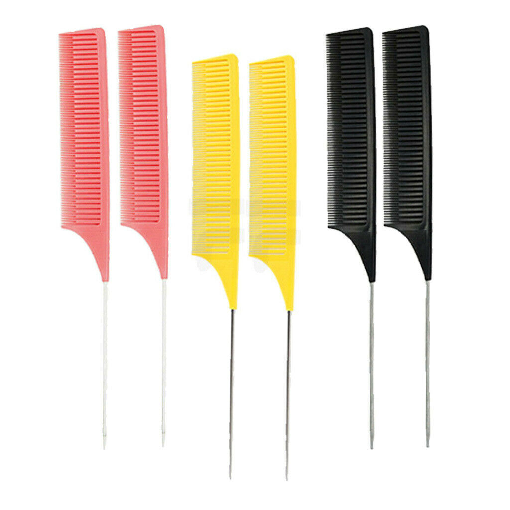 6 Pcs Weave Highlighting Foiling Hair Comb for Salon Hair Coloring Combs