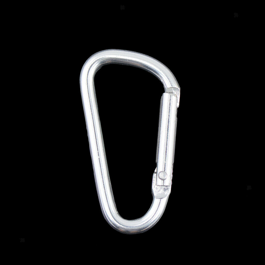 40Pcs Aluminum Carabiners Keychain D Shape Durable D-Ring Carabiner Clip Hook