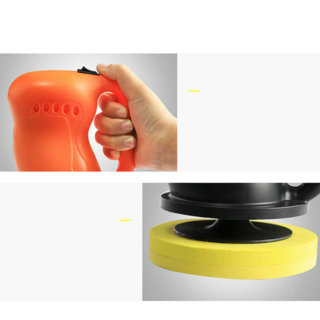DC12V 36W 12cm Auto Car Polisher Buffing Waxer Polisher High Speed Orange