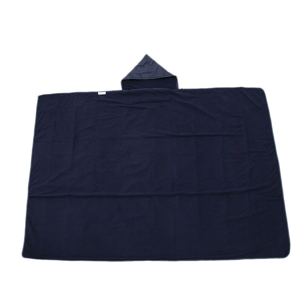 Travel Camping Sleeping Bag Liner Blanket Quilt Mat Rain Cape Navy Blue