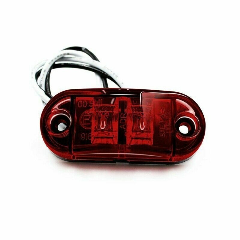 5X Amber+5X Red LED Car Truck Trailer RV Oval 2.5 inch Side Clearance Marker LT8