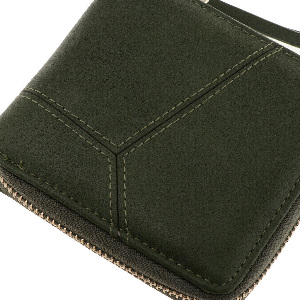 Women Small Bifold Wallet Ladies Card Holder Short Purse Clutch Army Green