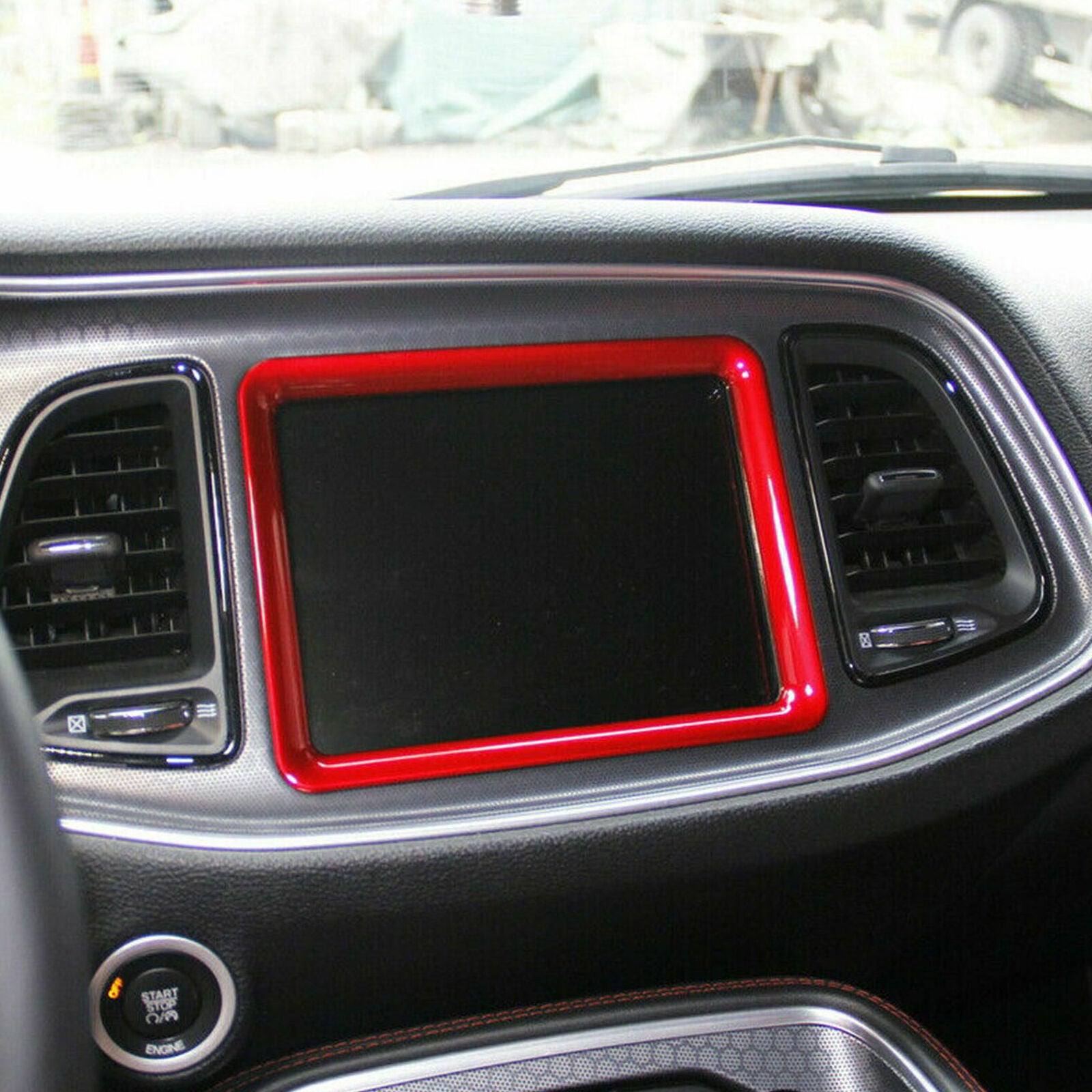 RED Accessories Console Dashboard Trim For Dodge Challenger Charger 2015-19
