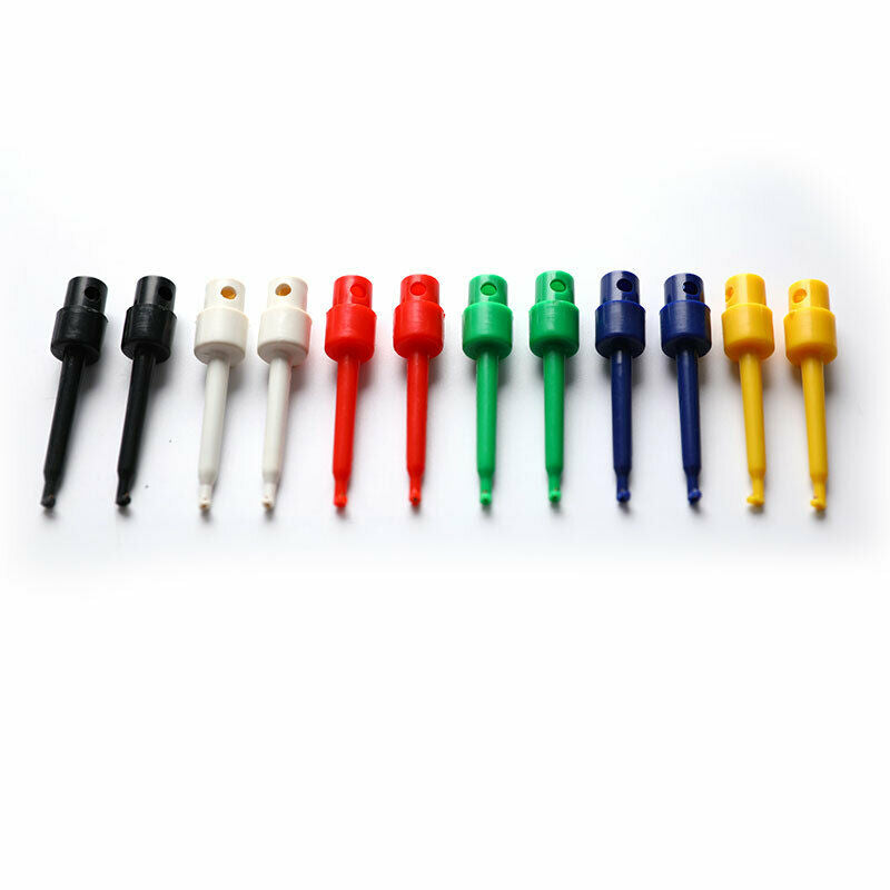 12x Useful multimeter lead wire test probe hook clip set grabbers connectohmBDA