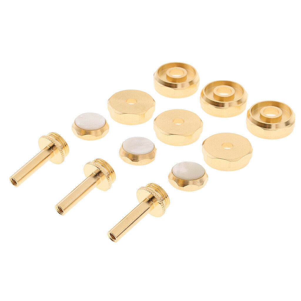 Golden Metal Trumpets Finger Buttons, Valve Caps Screw Cover, Trumpet Repairing