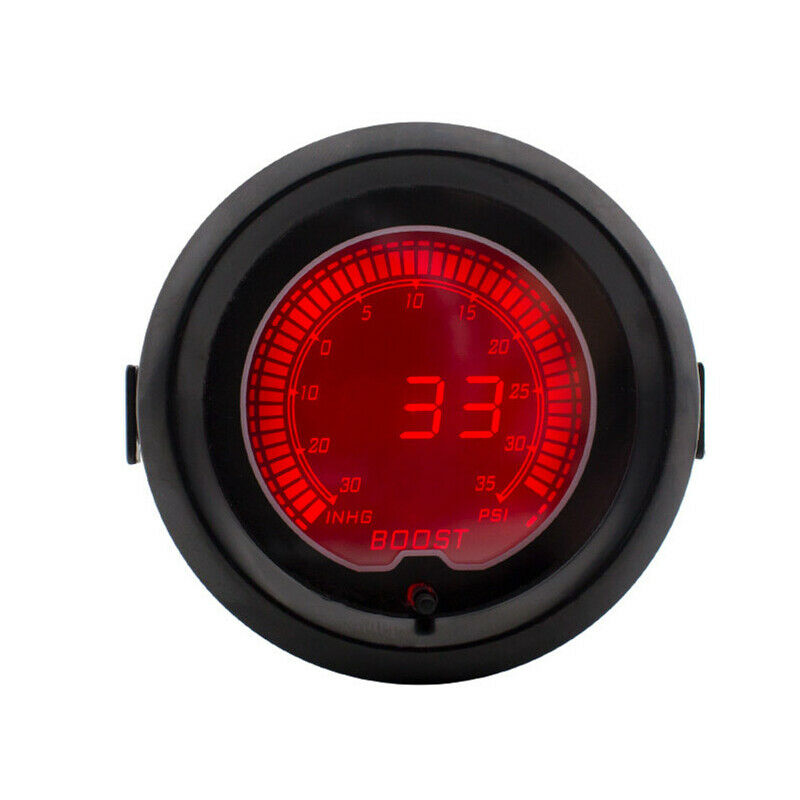 12V Racing Car Turbine Pressure Gauge Instrument LCD Digital Display Meter Kit