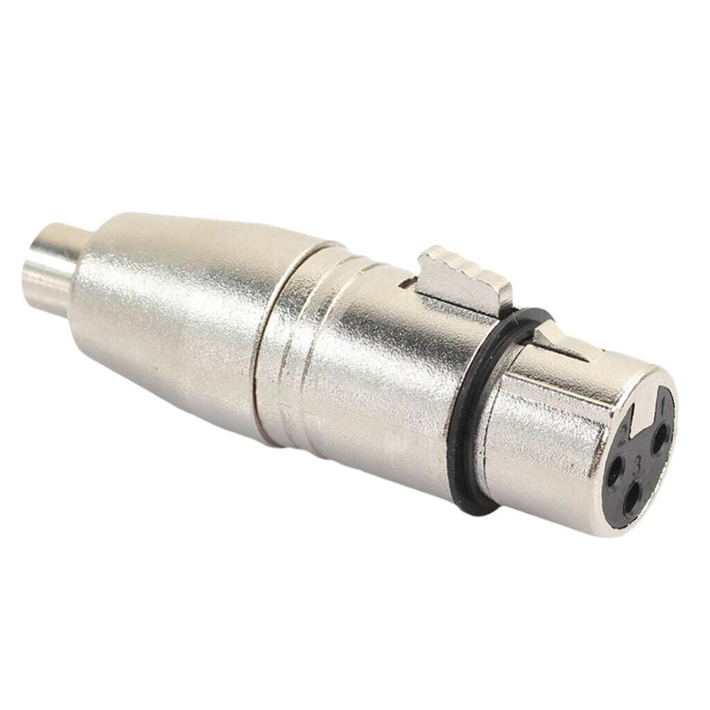 Durable Zinc Alloy XLR Female to RCA Female Mic Cable Extender Audio Adapter