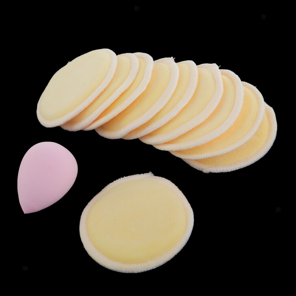 Reusable Washable Facial Exfoliating Puffs Makeup Remover Cotton Pads Yellow