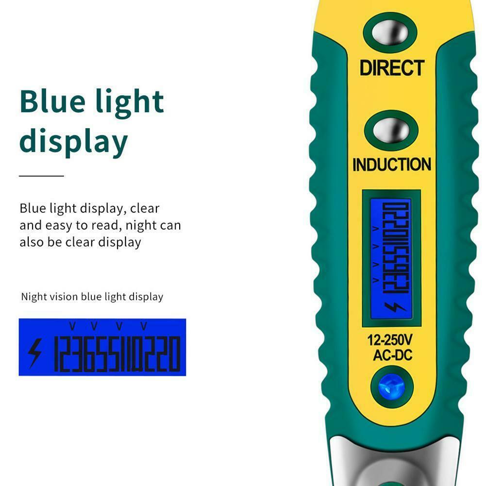 AC/DC LCD Electric Test Pen Voltage Digital Detector Tester 12~250V LED Display