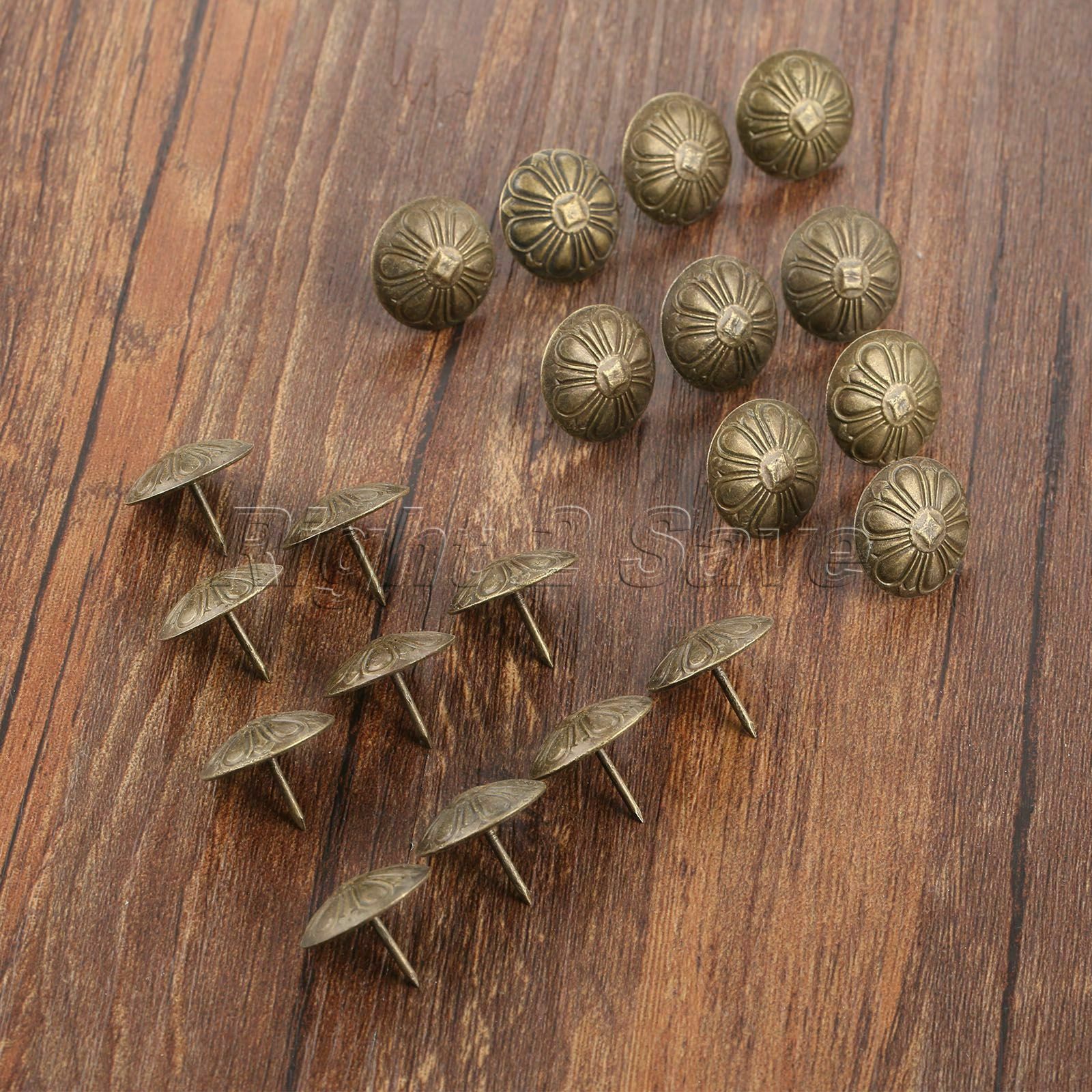 19*15mm Round Tacks Sofa Jewelry Box Furniture Decorative Upholstery Nails Pins