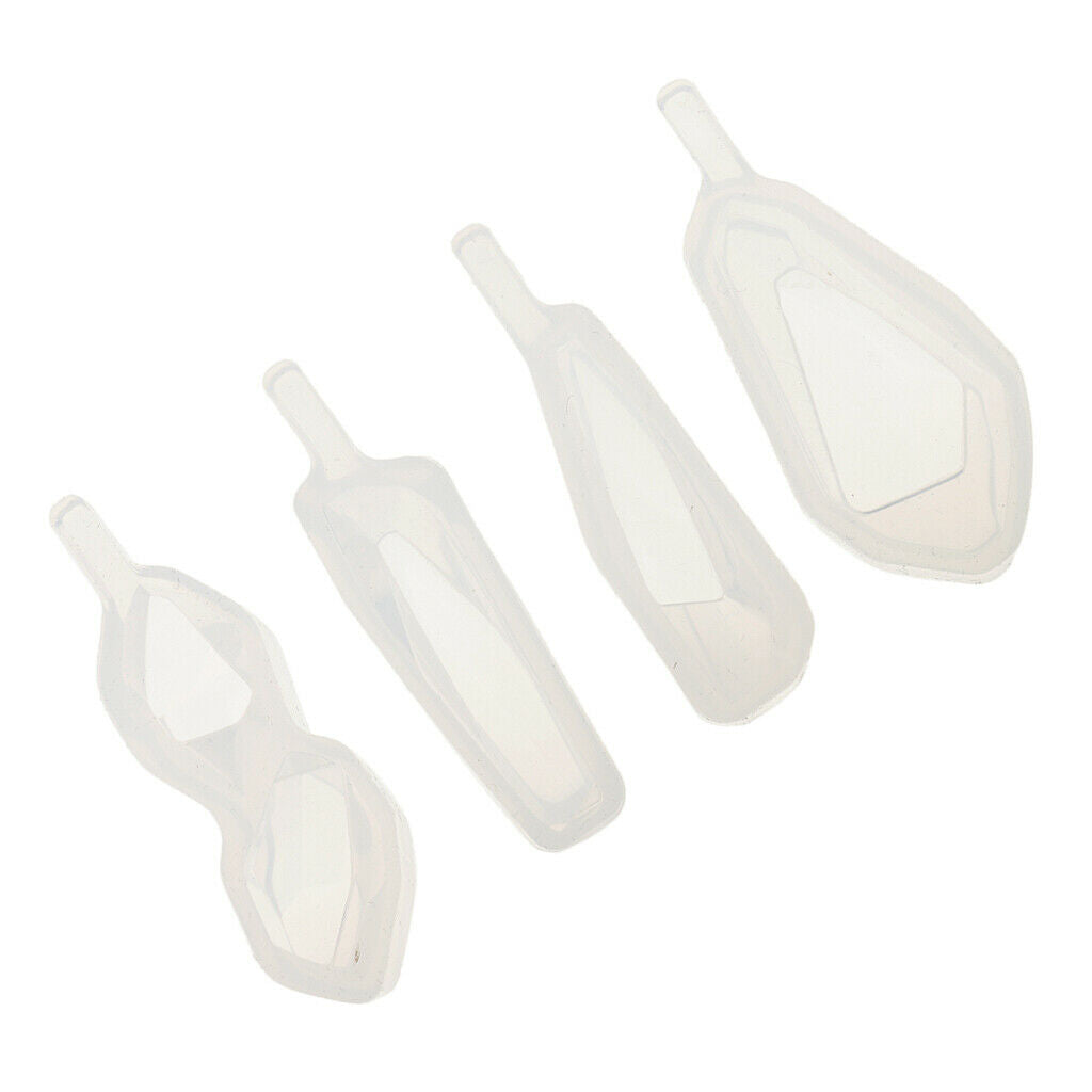 4Set Crystal Mold Pendant Moulds for DIY Epoxy Crafting Mould Soap Making