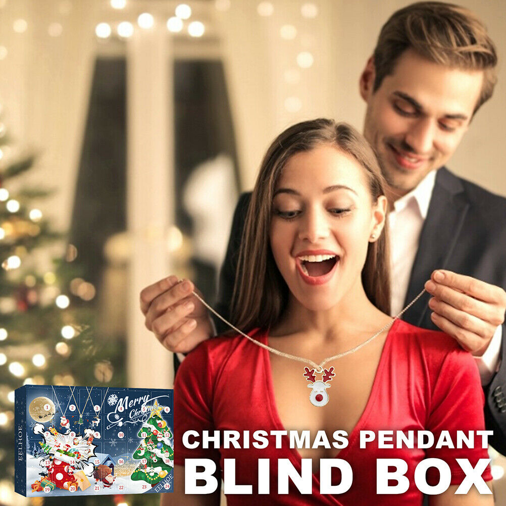 Christmas Pendant Blind Box Christmas Advent Calendar 24 Themed Pendant Ornament