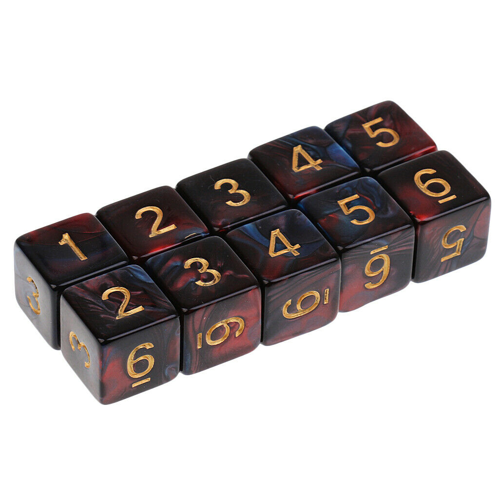 Set Of 20 Dice D6 Acrylic Six-side Dice Family Set For TRPG Table Cup D&D Games