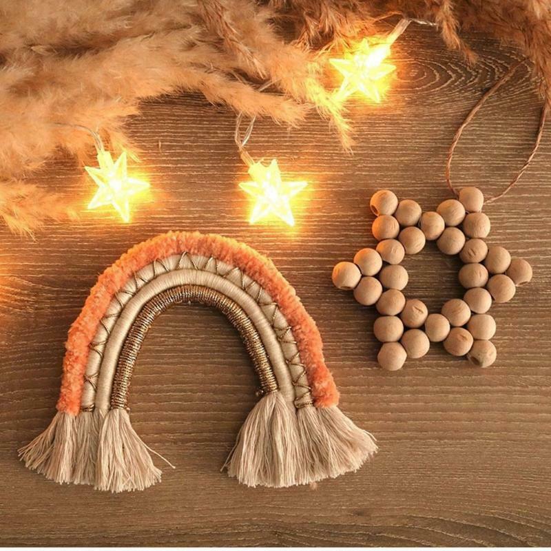 Wooden Beads Ornaments Kids Room Decoration Wall Hanging Baby Tents Decorative