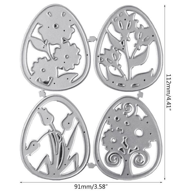 4Pcs Easter Eggs  Metal Cutting Dies Stencil Scrapbooking DIY Album Stamp Paper